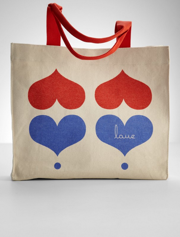 apple & bee organic canvas tote