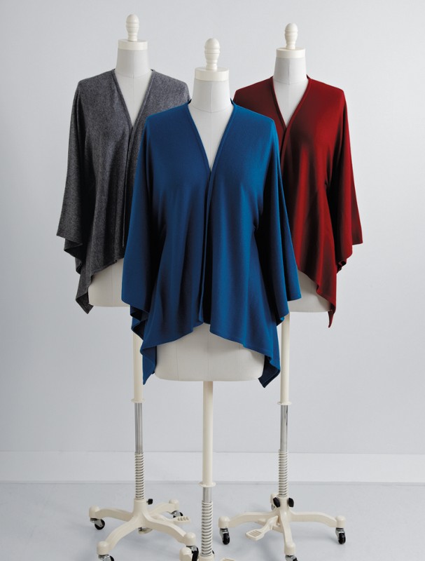 silk + cashmere cardigan shawl
