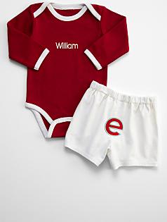 baby long sleeve one piece + cutey booty boxer