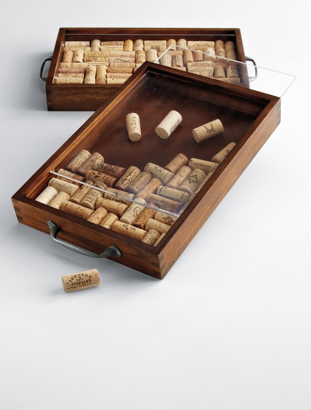 personalizable wine tray cork kit