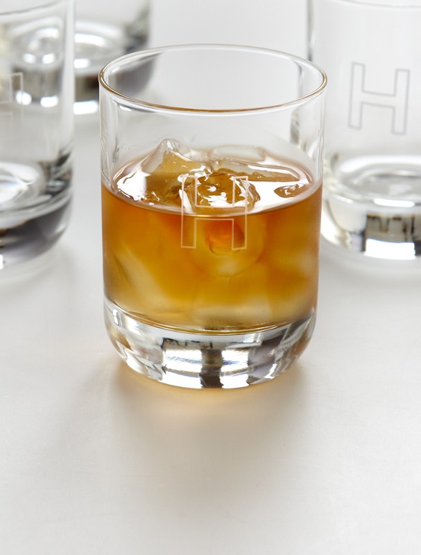 double old-fashioned glasses