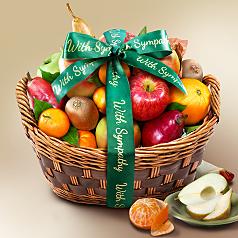 With Sympathy Deluxe Fruit Basket