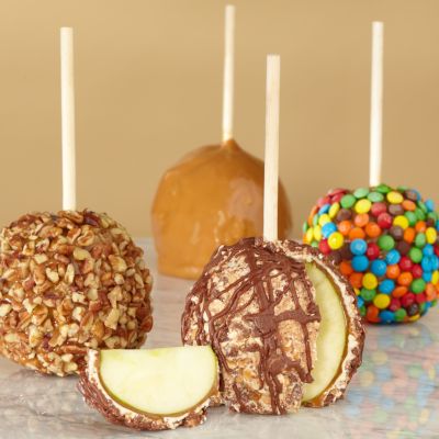 Hand-Dipped Caramel Apples - Candy Bar Collection