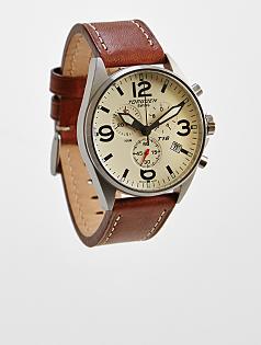 torgoen leather t16 pilot watch