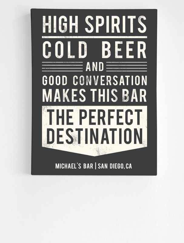 personalized high spirits wall art