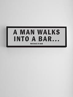 personalized a man walks into a bar wall art