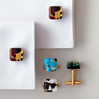 murano glass cuff links
