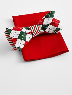 zb savoy the kris kringle gentleman's bow tie set