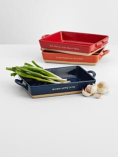rectangular stoneware baking dish