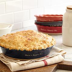 personalized stoneware pie dish