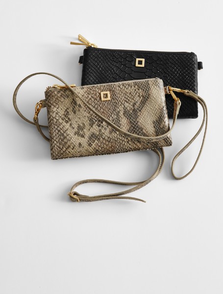 bette snakeskin wristlet crossbody