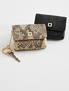 babs snakeskin key + coin purse