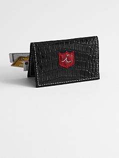iliac croc embossed credit card wallet