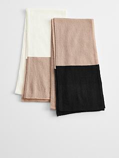 cashmere color block scarf