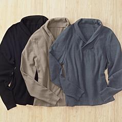 men's cashmere shawl collar sweater
