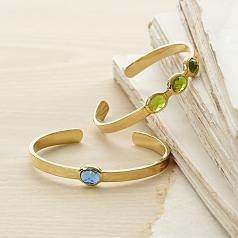 customized skinny birthstone cuff