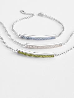 channel set birthstone bracelet
