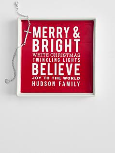 personalized season's greeting porcelain valet