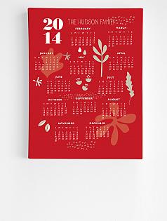 personalized 2014 calendar wall art