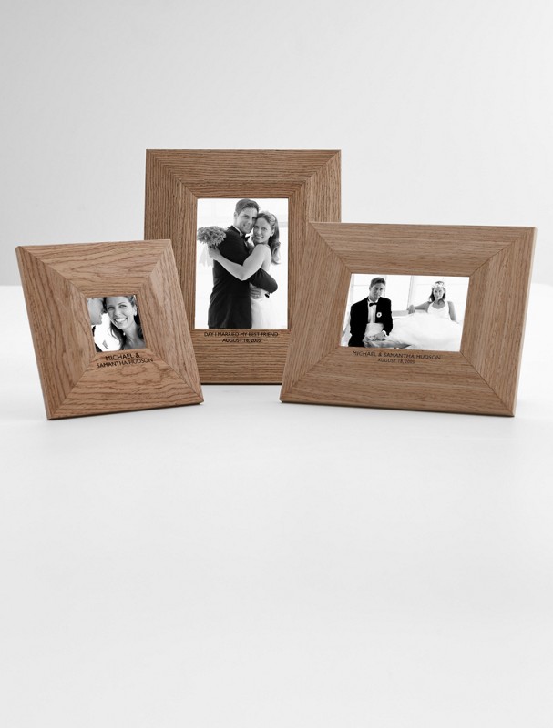 personalized classic wood wedding frame