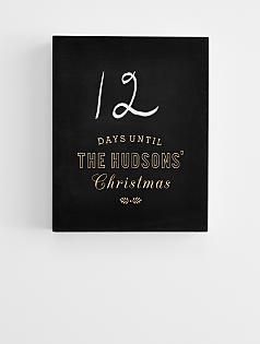 christmas countdown chalkboard