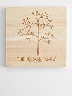 personalized family tree wooden wall art