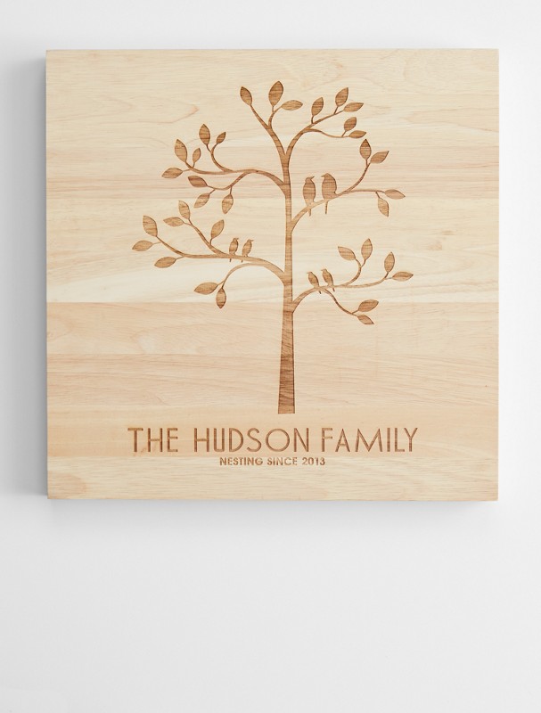 personalized family tree wooden wall art