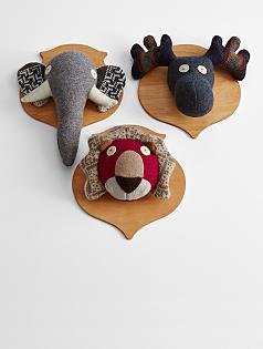 cate & levi animal head wall plaque