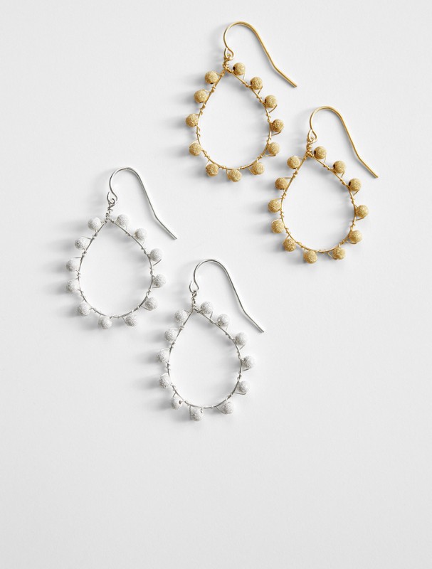 mabel chong stardust bead teardrop earrings