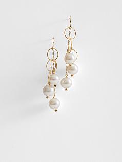mabel chong twist link pearl earrings