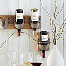 triple bottle felt wine rack