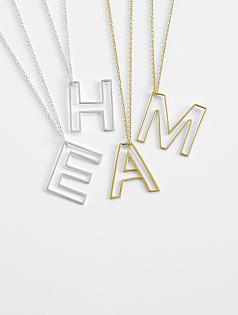 personalized letter necklace