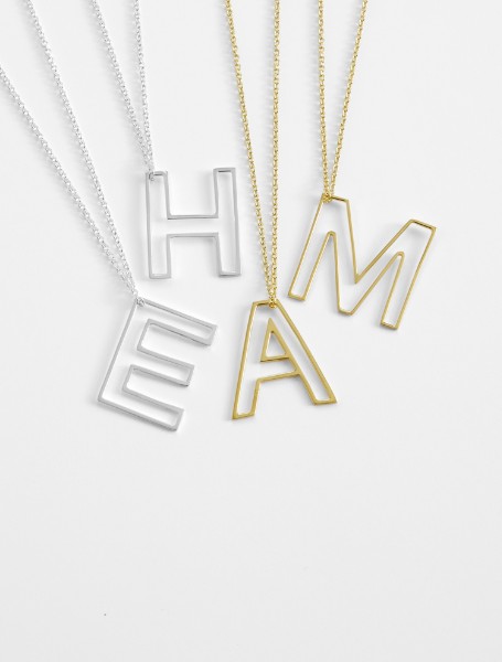 personalized letter necklace