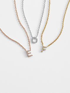 sugar bean initial necklace