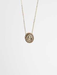 vanessa mooney diamond oval necklace