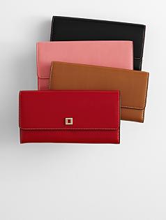 nicolette leather clutch wallet
