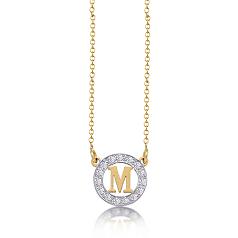 kacey k diamond initial necklace