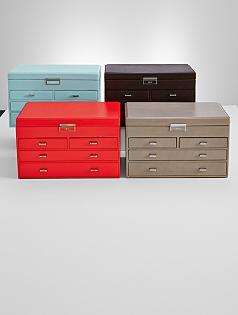 large leather jewelry box