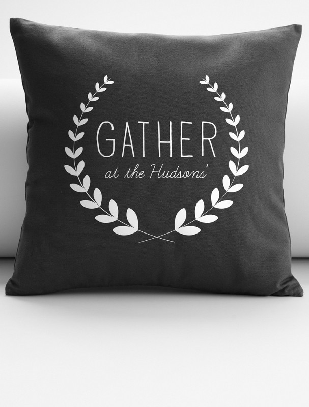 personalized gather throw pillow cover