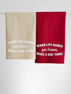 when life hands you lemons kitchen towel