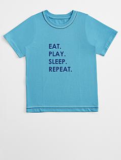 eat. play. sleep. repeat. kid's t-shirt