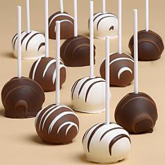 12 Handmade Swizzled Chocolate Cake Pops