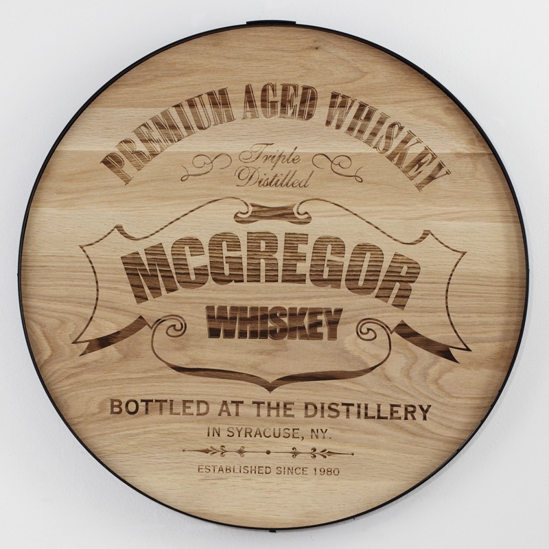 personalized whiskey barrel sign