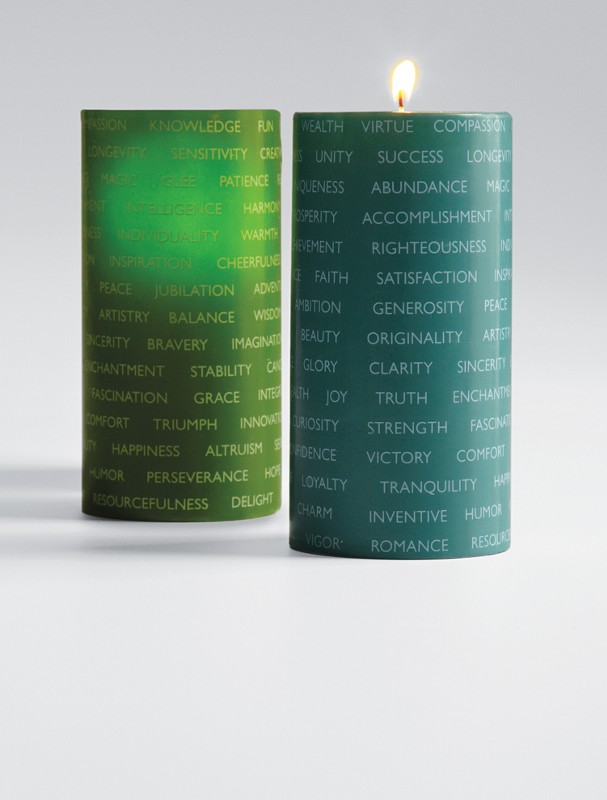 100 good wishes candle set