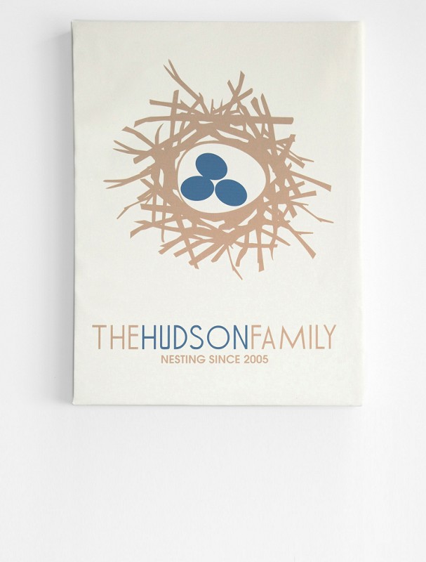 personalized family nest wall art