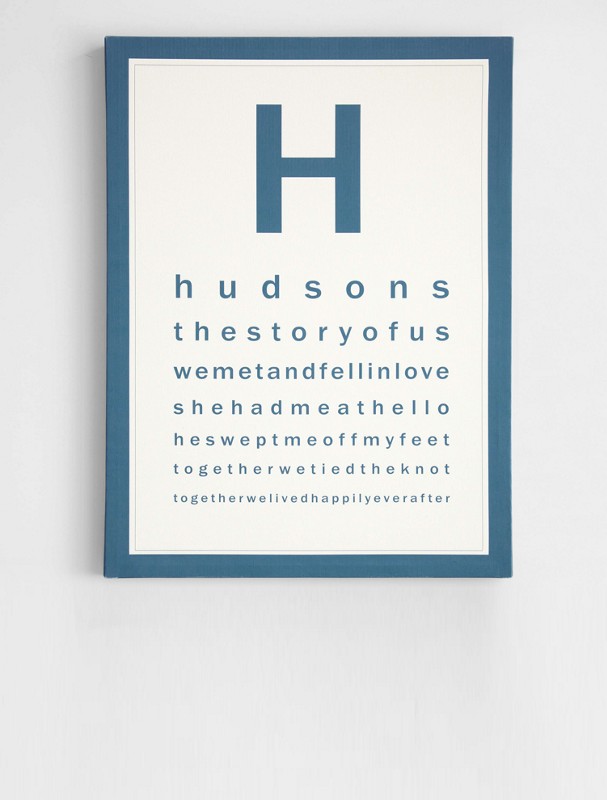 personalized eye chart story of us wall art