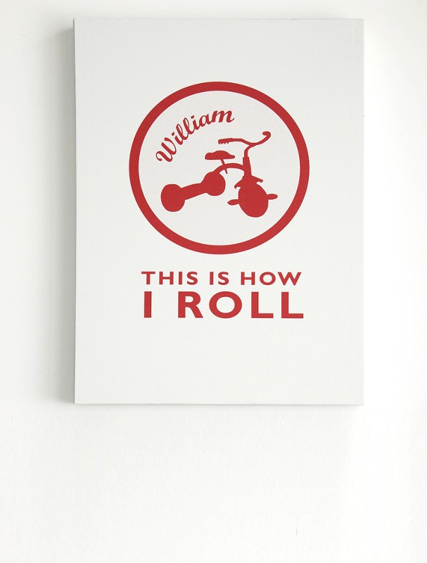 personalized "this is how i roll" wall art