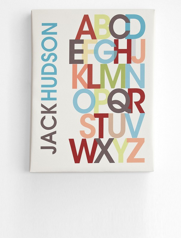 boy's alphabet wall art