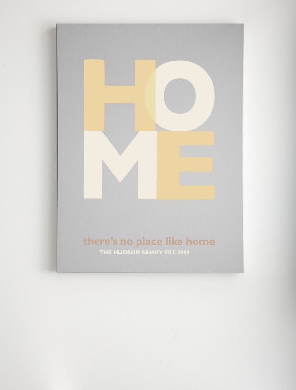 personalized "there's no place like home" wall art