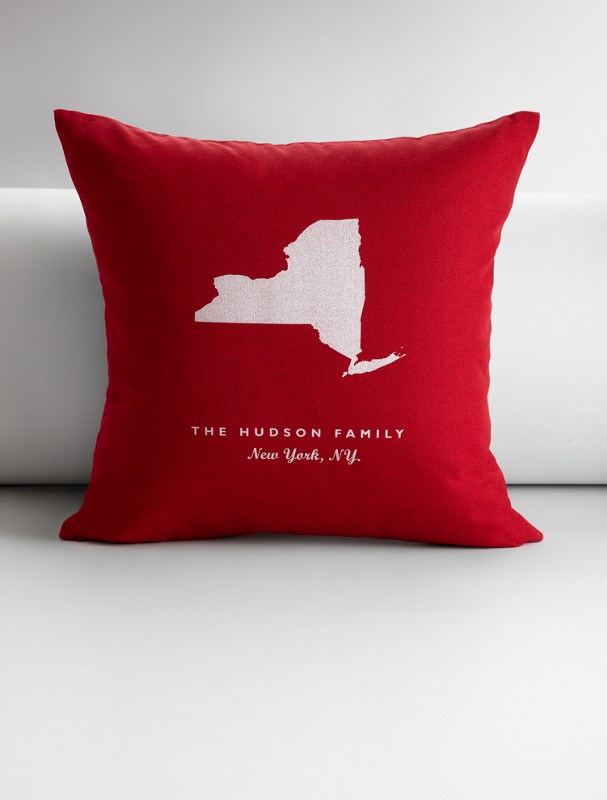 personalized states throw pillow cover